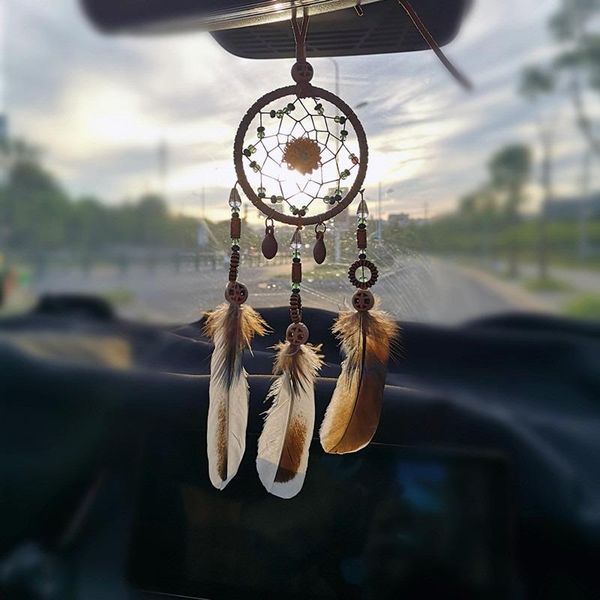 retro rearview mirror dreamcatcher car pendant cute creative hanging hand-made exquisite craftsmanship interior decorations
retro rearview mirror dreamcatcher car pendant cute creative hanging hand-made exquisite craftsmanship interior decorations