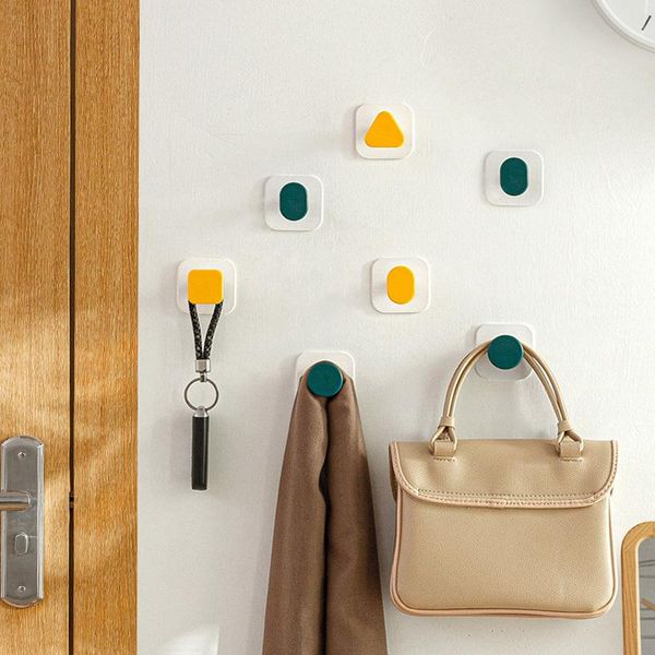 4pcs self-adhesive creative hook door for clothes hanging wall hooks decorative two color splicing home key hanger & rails
4pcs self-adhesive creative hook door for clothes hanging wall hooks decorative two color splicing home key hanger & rails