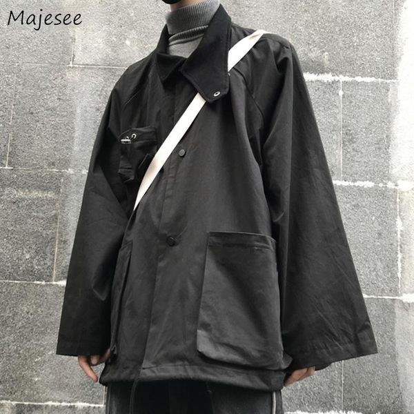 men's jackets men jacket ins chic solid asymmetric turn-down collar loose outwear casual all-match korean style personal pockets street, Black;brown
men's jackets men jacket ins chic solid asymmetric turn-down collar loose outwear casual all-match korean style personal pockets street, Black;brown