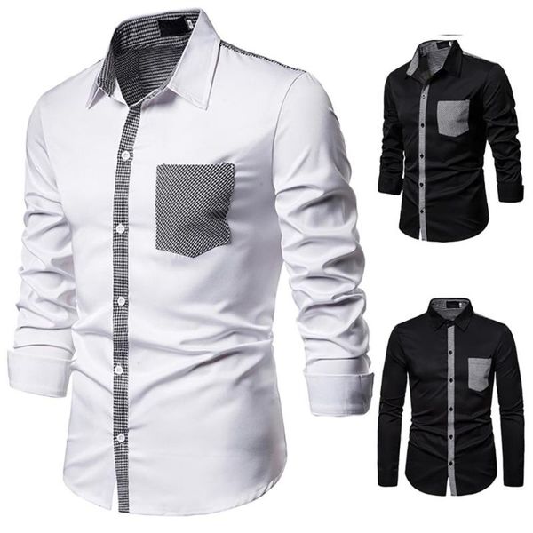 men's pants men casual dress shirts 2021 autumn fall solid man plaid pocket long sleeve cotton slim fit business button shirt 2#, Black
men's pants men casual dress shirts 2021 autumn fall solid man plaid pocket long sleeve cotton slim fit business button shirt 2#, Black