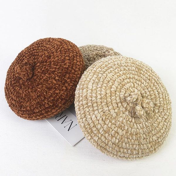berets fashion casual japanese plush chenille beret retro wild white painter hat female autumn and winter korean version, Blue;gray
berets fashion casual japanese plush chenille beret retro wild white painter hat female autumn and winter korean version, Blue;gray