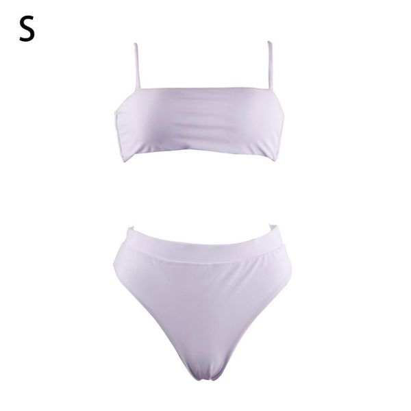 women's swimwear swimsuit bikini solid color with high waist strap women bathing suit, White;black
women's swimwear swimsuit bikini solid color with high waist strap women bathing suit, White;black