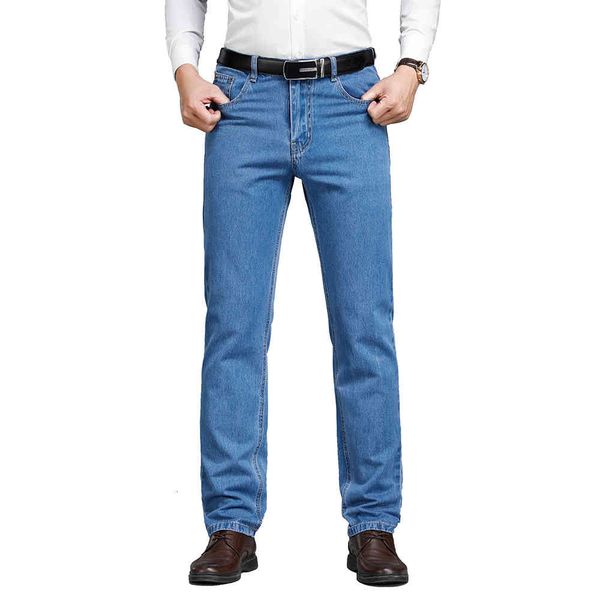 men's jeans fine summer classic denim pants of businessmen cotton cloth straight designer jeans for casual male loose breathable trouse, Blue
men's jeans fine summer classic denim pants of businessmen cotton cloth straight designer jeans for casual male loose breathable trouse, Blue
