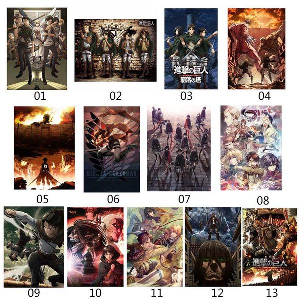 paintings attack on titan 1 posters japanese anime white coated paper prints livingroom bedroom bar home art brand
paintings attack on titan 1 posters japanese anime white coated paper prints livingroom bedroom bar home art brand