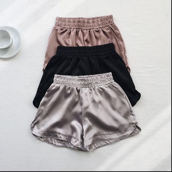 summer solid women shorts satin casual short feminino elastic high waist black silver wide leg trouser bottom fashion sexy, White;black
summer solid women shorts satin casual short feminino elastic high waist black silver wide leg trouser bottom fashion sexy, White;black