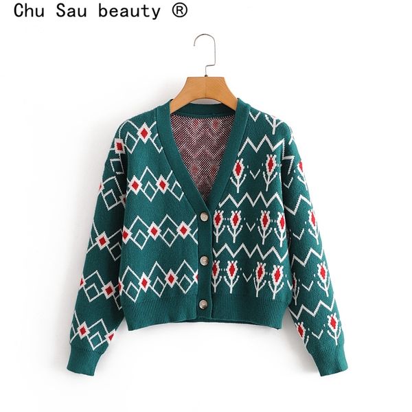 fall winter women vintage college style green jacquard loose v-neck short knit cardigan sweater coat sueter mujer 210508, White
fall winter women vintage college style green jacquard loose v-neck short knit cardigan sweater coat sueter mujer 210508, White