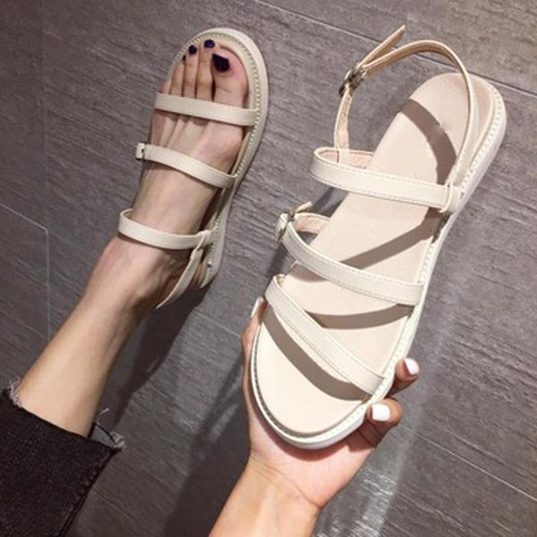 roman open round toe ladies double buckle strap sandals plain color rubber sole 2021 summer fashion women casual flat shoes, Black
roman open round toe ladies double buckle strap sandals plain color rubber sole 2021 summer fashion women casual flat shoes, Black