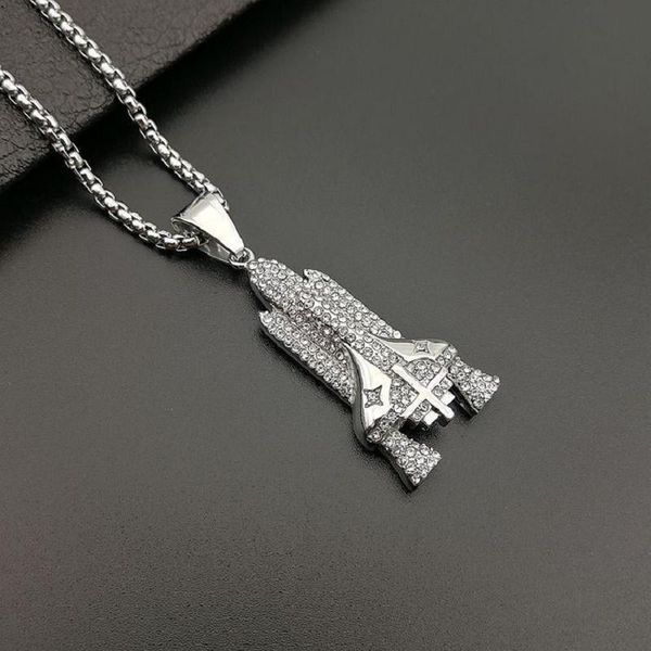 pendant necklaces potcet neutral stainless steel space shuttle titanium necklace geometric fashion hip hop party jewelry, Silver
pendant necklaces potcet neutral stainless steel space shuttle titanium necklace geometric fashion hip hop party jewelry, Silver