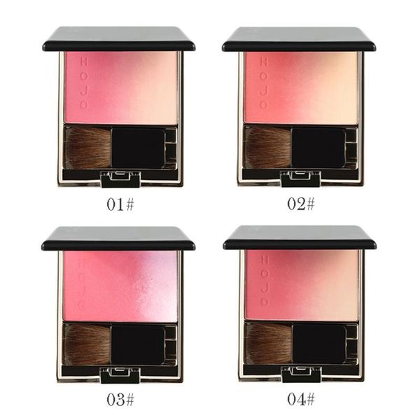 blush pink natural makeup high gloss rouge one-piece plate with brush clear