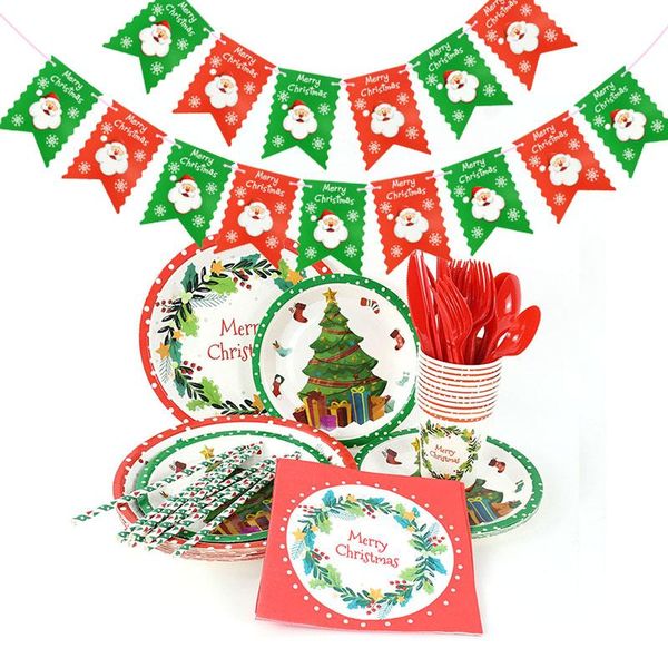 disposable dinnerware 2022 year merry christmas tableware xmas tree print plate/cup/flag/napkin/straw party set supplies
disposable dinnerware 2022 year merry christmas tableware xmas tree print plate/cup/flag/napkin/straw party set supplies