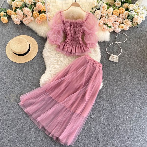 singreiny women summer french sweet mesh set elastic ruched puff sleeve ruffles short high waist long skirts two piece suits 210419, White
singreiny women summer french sweet mesh set elastic ruched puff sleeve ruffles short high waist long skirts two piece suits 210419, White
