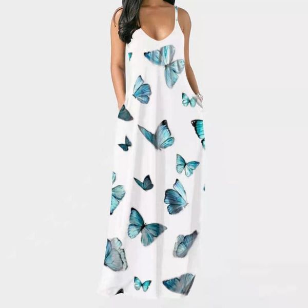 casual dresses summer dress women print spaghetti strap sleeveless maxi fashion pocket loose plus size slip sukienki letnie, Black;gray
casual dresses summer dress women print spaghetti strap sleeveless maxi fashion pocket loose plus size slip sukienki letnie, Black;gray