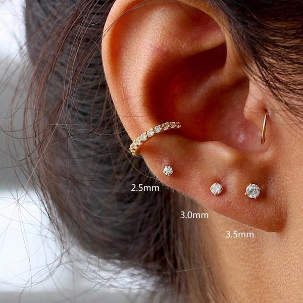 2.5mm/3mm/3.5mm 100% plata de ley 925 piercing pendientes ins cute mini stud earrings for woman girls lovers' minimalis earring, Golden;silver
2.5mm/3mm/3.5mm 100% plata de ley 925 piercing pendientes ins cute mini stud earrings for woman girls lovers' minimalis earring, Golden;silver