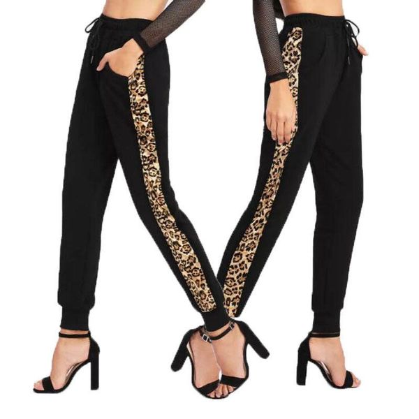 women's pants & capris women side striped pattern elastic waist pockets ladies casual streetwear fashion trousers mujer, Black;white
women's pants & capris women side striped pattern elastic waist pockets ladies casual streetwear fashion trousers mujer, Black;white