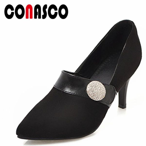 dress shoes conasco fashion women classic pumps spring autumn buckle decoration high heels woman pointed toe rhinestone basic, Black
dress shoes conasco fashion women classic pumps spring autumn buckle decoration high heels woman pointed toe rhinestone basic, Black