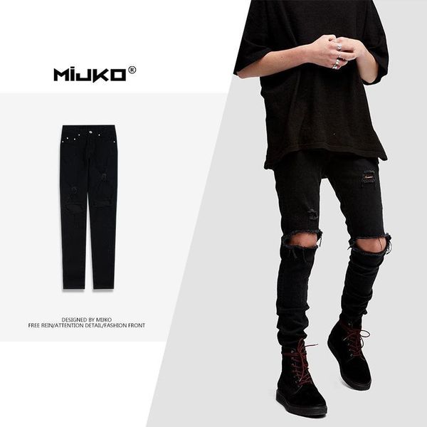 mijko men's wear products in autumn and winter 2021: knee holes, toe binding, slim fitting trousers, knife cut jeans, Blue
mijko men's wear products in autumn and winter 2021: knee holes, toe binding, slim fitting trousers, knife cut jeans, Blue