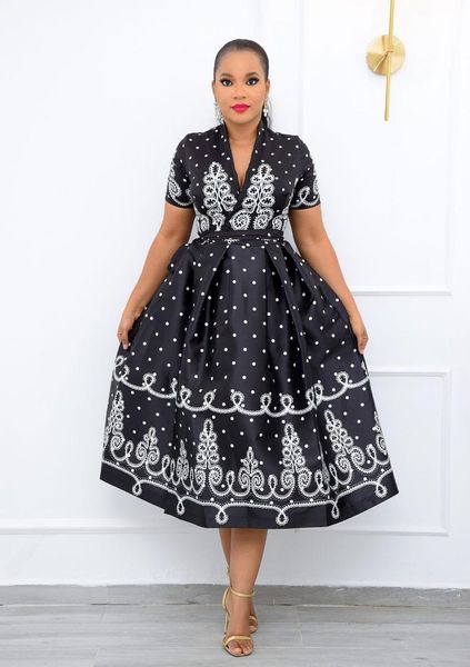party dresses tsxt 2021 african style women printed mid-calf dress lady slimming v-neck short sleeve high waist large swing, White;black
party dresses tsxt 2021 african style women printed mid-calf dress lady slimming v-neck short sleeve high waist large swing, White;black