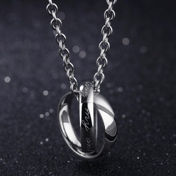 pendant necklaces couples choker design circle of love stainless steel necklace fashion jewelry, Silver
pendant necklaces couples choker design circle of love stainless steel necklace fashion jewelry, Silver