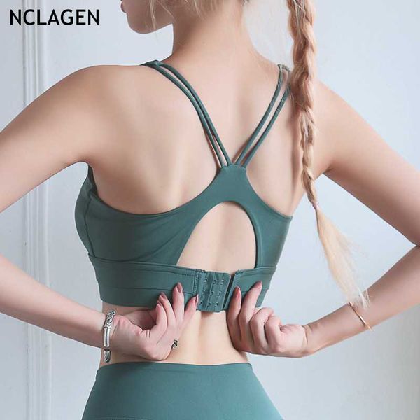 gym clothing nclagen yoga sports bra high support impact fitness push-up sport vest padded underwear workout halter running crop top, White;black
gym clothing nclagen yoga sports bra high support impact fitness push-up sport vest padded underwear workout halter running crop top, White;black