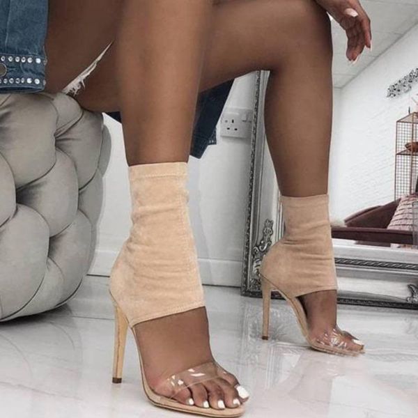 sandals nice summer vogue denim ankle boots stiletto high heel transparent pvc peep toe women shoes europe united, Black
sandals nice summer vogue denim ankle boots stiletto high heel transparent pvc peep toe women shoes europe united, Black