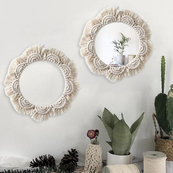 mirrors nordic mirror innovative art decoration round makeup dressing bathroom boho cotton rope wall hanging decor
mirrors nordic mirror innovative art decoration round makeup dressing bathroom boho cotton rope wall hanging decor