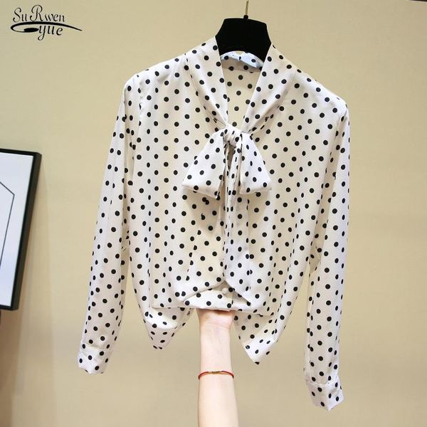 women's blouses & shirts bow collar office ladies plus size blouse women long sleeve dot chiffon female womens and 4807 50, White
women's blouses & shirts bow collar office ladies plus size blouse women long sleeve dot chiffon female womens and 4807 50, White