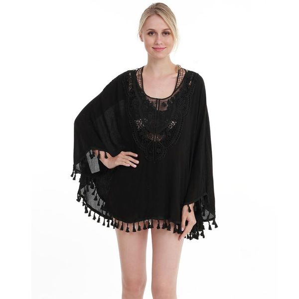 women's swimwear summer linen women fashionable loose large size lace perspective shirt beach bikini sun protection clothing, White;black
women's swimwear summer linen women fashionable loose large size lace perspective shirt beach bikini sun protection clothing, White;black
