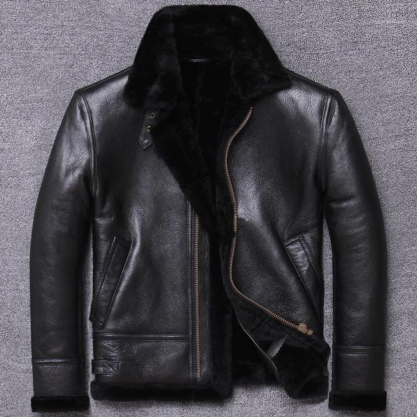 men's leather & faux 100% natural shearling jacket men clothes 2021 streetwear real fur coat man moto biker slim genuine jackets u802, Black
men's leather & faux 100% natural shearling jacket men clothes 2021 streetwear real fur coat man moto biker slim genuine jackets u802, Black
