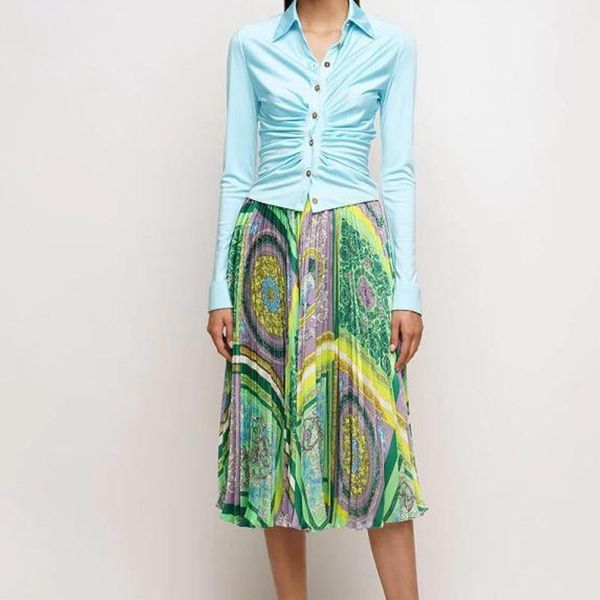 skirts high end luxury early spring women product elegant retro waist zipper abstract print pleated all-match skirt, Black
skirts high end luxury early spring women product elegant retro waist zipper abstract print pleated all-match skirt, Black