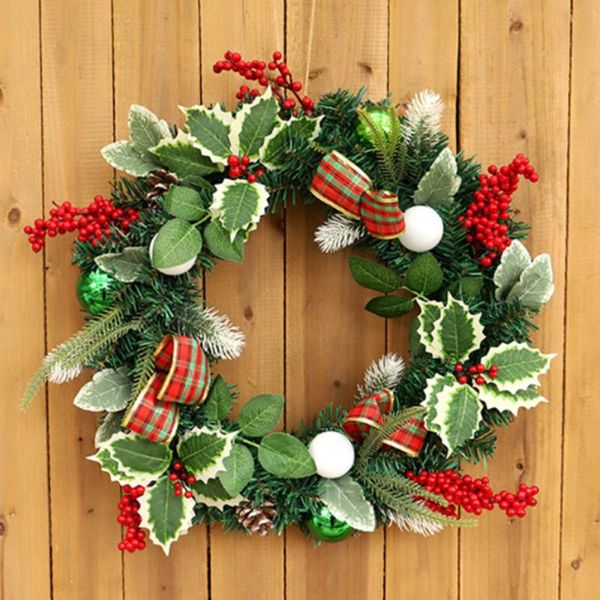 decorative flowers & wreaths artificial christmas wreath door hanging wall decoration lifelike xmas ornaments durable pendant decor garland
decorative flowers & wreaths artificial christmas wreath door hanging wall decoration lifelike xmas ornaments durable pendant decor garland