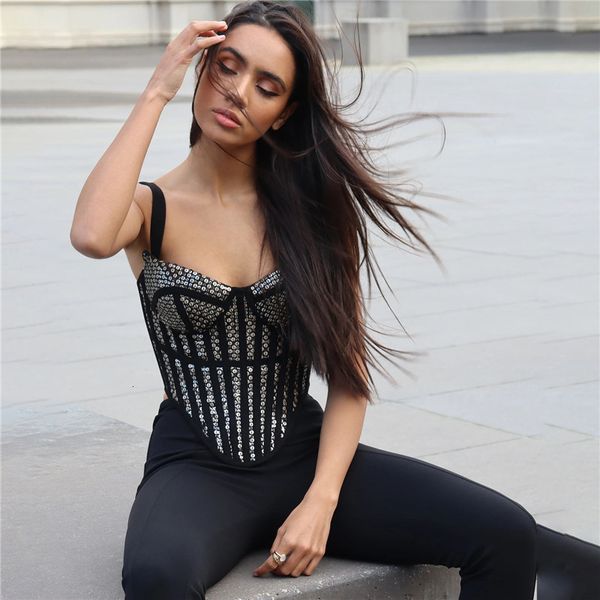 women's two piece pants autumn woman pieces suit rayon silver sequins crop black bandgae elegant night party yldp, White
women's two piece pants autumn woman pieces suit rayon silver sequins crop black bandgae elegant night party yldp, White