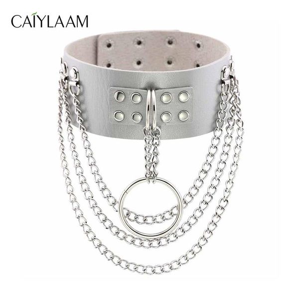 punk style link chain necklaces for men jewelry wide leather chokers women clavicular est, Golden;silver
punk style link chain necklaces for men jewelry wide leather chokers women clavicular est, Golden;silver