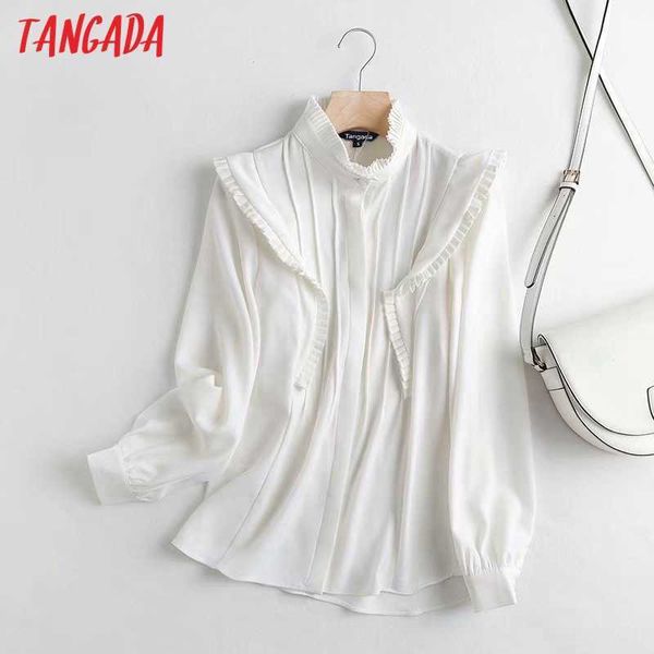 tangada women vintage ruffles white shirts long sleeve solid autumn winter elegant office ladies work wear 4c81 210609
tangada women vintage ruffles white shirts long sleeve solid autumn winter elegant office ladies work wear 4c81 210609