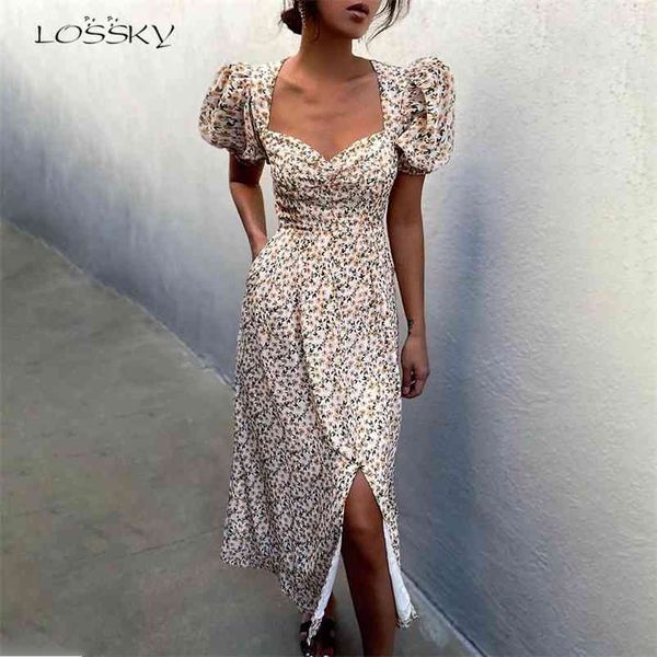 puff short sleeve women summer midi dress vintage v neck white floral print french style sundress slit party dresses 210715, Black;gray
puff short sleeve women summer midi dress vintage v neck white floral print french style sundress slit party dresses 210715, Black;gray