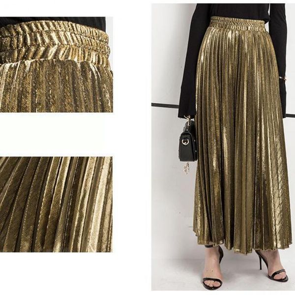 Skirts Autumn And Winter Arrival Pleated Women Slim Elastic High Waist Big Swing Faldas Largas Elegantes Quality DHKW, Black
Skirts Autumn And Winter Arrival Pleated Women Slim Elastic High Waist Big Swing Faldas Largas Elegantes Quality DHKW, Black