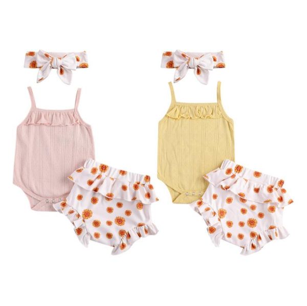 clothing sets 3pcs baby girl clothes set fresh solid color suspender bodysuits jumpsuit sunflower short pants headband summer, White
clothing sets 3pcs baby girl clothes set fresh solid color suspender bodysuits jumpsuit sunflower short pants headband summer, White