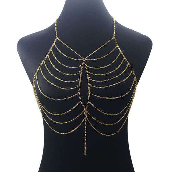 body chain fashion metal pendant chest women's bikini beach body chain necklace, Silver
body chain fashion metal pendant chest women's bikini beach body chain necklace, Silver