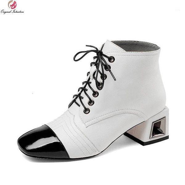 boots original intention fashion women ankle cow leather square toe heels black white shoes woman us size 3-10.51 l1ce
boots original intention fashion women ankle cow leather square toe heels black white shoes woman us size 3-10.51 l1ce