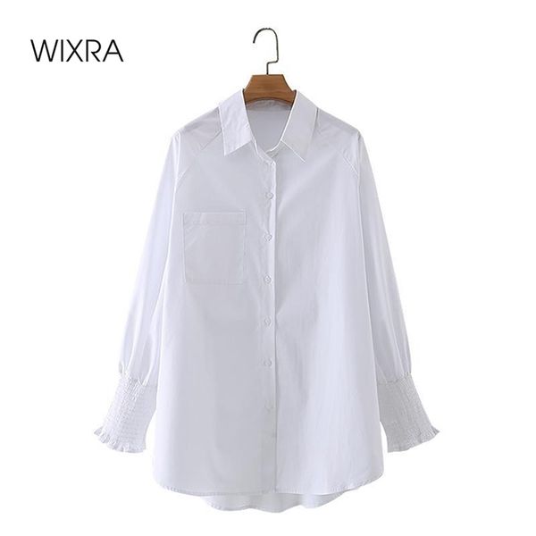 wixra womens spring office lady shirts full sleeve pockets elegant buttons decoration turn down collar white blouse new 210419, Black;brown
wixra womens spring office lady shirts full sleeve pockets elegant buttons decoration turn down collar white blouse new 210419, Black;brown