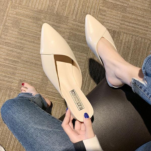 slippers pointed mid-heel muller shoes spring and summer fashion all-match solid color ladies half, Black
slippers pointed mid-heel muller shoes spring and summer fashion all-match solid color ladies half, Black