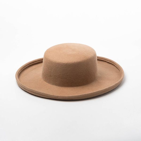 wide brim hats british retro neutral curling big flat fedoras hat for men women autumn winter felt stage catwalk, Blue;gray
wide brim hats british retro neutral curling big flat fedoras hat for men women autumn winter felt stage catwalk, Blue;gray