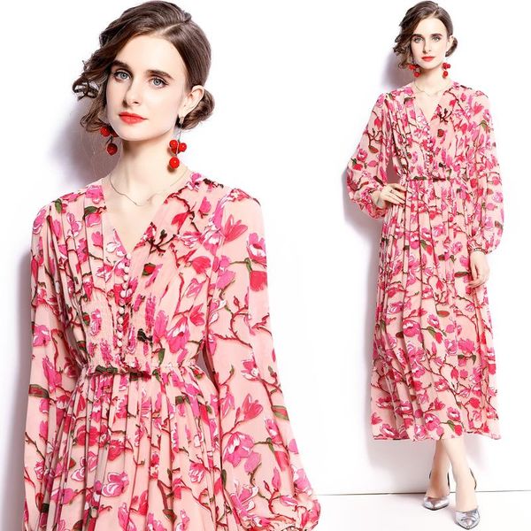 casual dresses jsxdhk boho autumn holiday maxi dress elegant women's chiffon flower print elastic waist ruffles lantern sleeve pink lon, Black;gray
casual dresses jsxdhk boho autumn holiday maxi dress elegant women's chiffon flower print elastic waist ruffles lantern sleeve pink lon, Black;gray