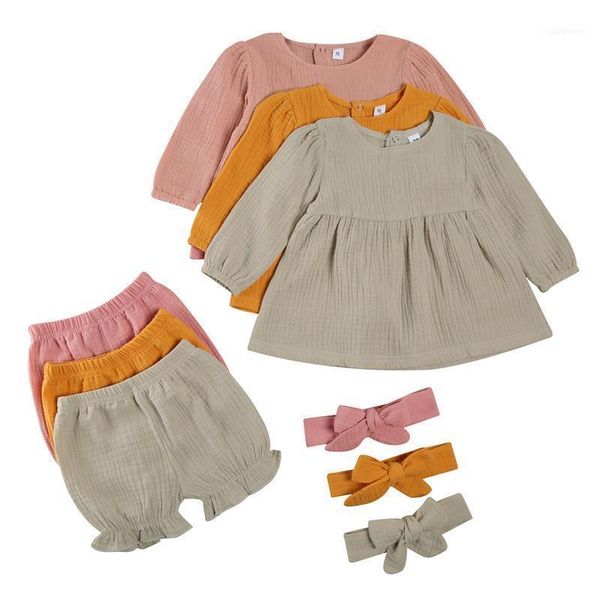 clothing sets 2021 born kids baby outfit set toddler infant girls solid long sleeve t-shirt short pants headband 3pcs1, White
clothing sets 2021 born kids baby outfit set toddler infant girls solid long sleeve t-shirt short pants headband 3pcs1, White