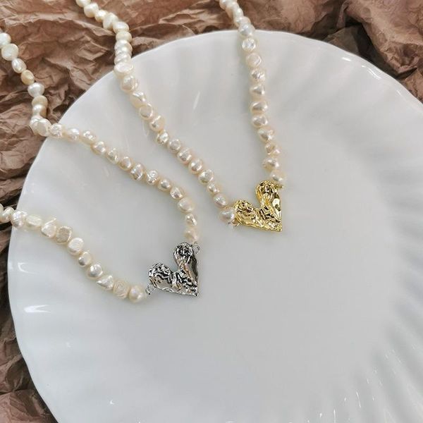 pendant necklaces u-magical luxury trendy irregular love heart metal necklace for women femme freshwater pearl beaded jewelry, Silver
pendant necklaces u-magical luxury trendy irregular love heart metal necklace for women femme freshwater pearl beaded jewelry, Silver