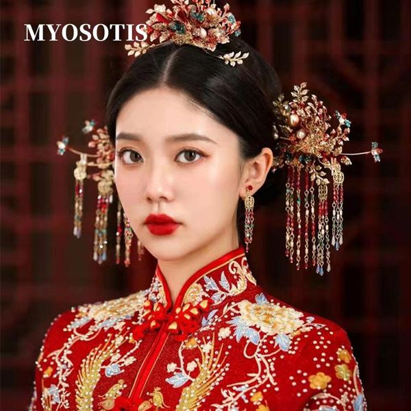 hair clips & barrettes red gold traditional chinese wedding accessories luxury headpiece bridal headband flower crown, Golden;silver
hair clips & barrettes red gold traditional chinese wedding accessories luxury headpiece bridal headband flower crown, Golden;silver