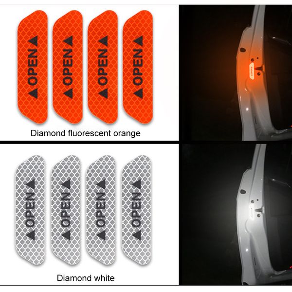 4pcs car stickers open reflective tape strips waterproof warning night driving safety
4pcs car stickers open reflective tape strips waterproof warning night driving safety
