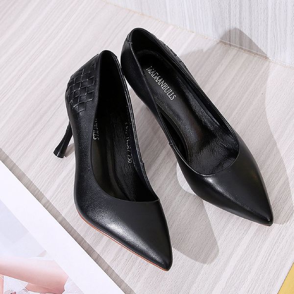 first layer cowhide fashion women's single sho 2021 spring leather thin heels pointed high work
first layer cowhide fashion women's single sho 2021 spring leather thin heels pointed high work