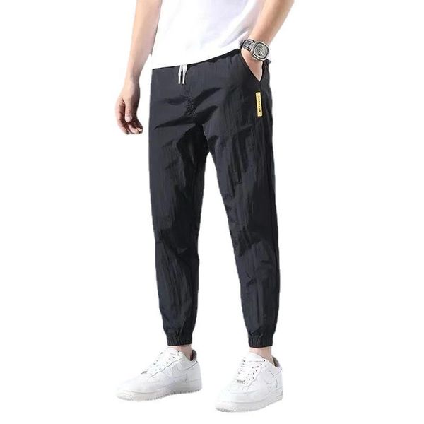 men's pants ice silk summer thin section trend all-match casual sports quick-drying harlan waist nine-point, Black
men's pants ice silk summer thin section trend all-match casual sports quick-drying harlan waist nine-point, Black