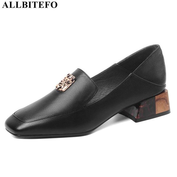 dress shoes allbitefo square toe genuine leather thick heel office ladies brand high heels party women, Black
dress shoes allbitefo square toe genuine leather thick heel office ladies brand high heels party women, Black