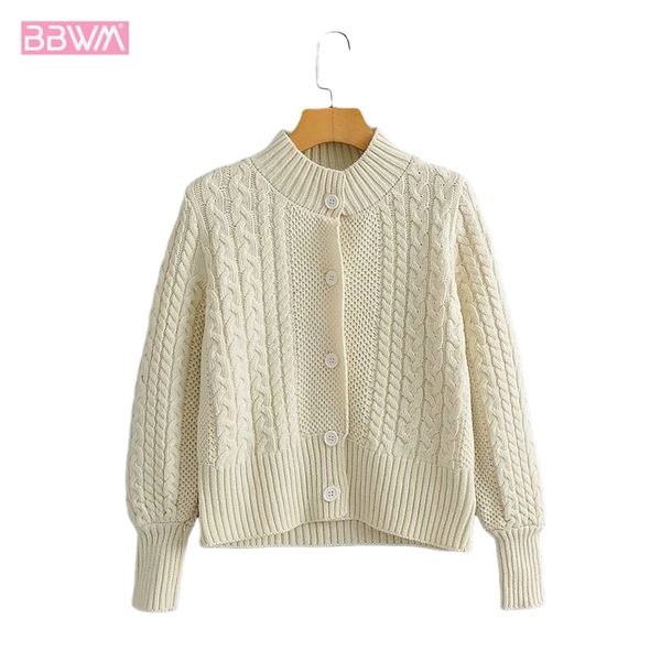 korean round neck single breasted long sleeve sweet chic female coat harajuku simple coarse twist knit women's sweater 210507, White;black
korean round neck single breasted long sleeve sweet chic female coat harajuku simple coarse twist knit women's sweater 210507, White;black